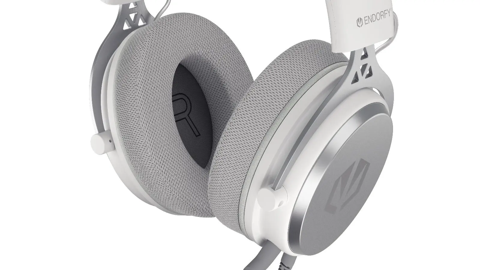 Endorfy Viro Plus USB Alb Onyx Căști gaming, Driver 53mm, Spumă cu memorie, Placă de sunet USB 7.1, Microfon detașabil, Pernițe de urechi - image 10