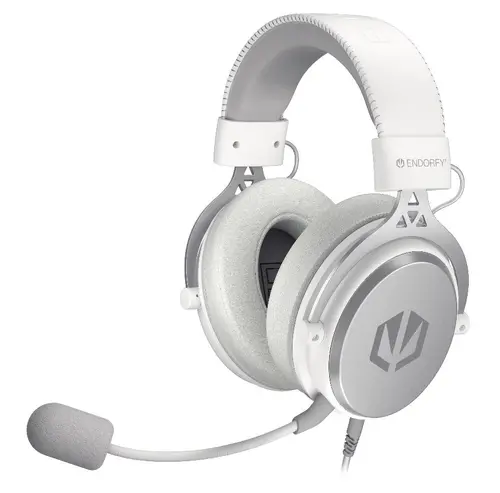 Endorfy Viro Plus USB Λευκό Onyx Gaming ακουστικά, Driver 53mm, Αφρός μνήμης, Κάρτα ήχου USB 7.1, Αποσπώμενο μικρόφωνο, Επιπλέον μαξιλαράκια αυτιών - 1