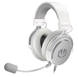 Endorfy Viro Plus USB Onyx White Gaming Headset, 53mm Driver, Memory Foam, USB 7.1 Sound Card, Detachable Microphone, Extra Earpads, 3.5mm Audio Jack, 2 Year Warranty