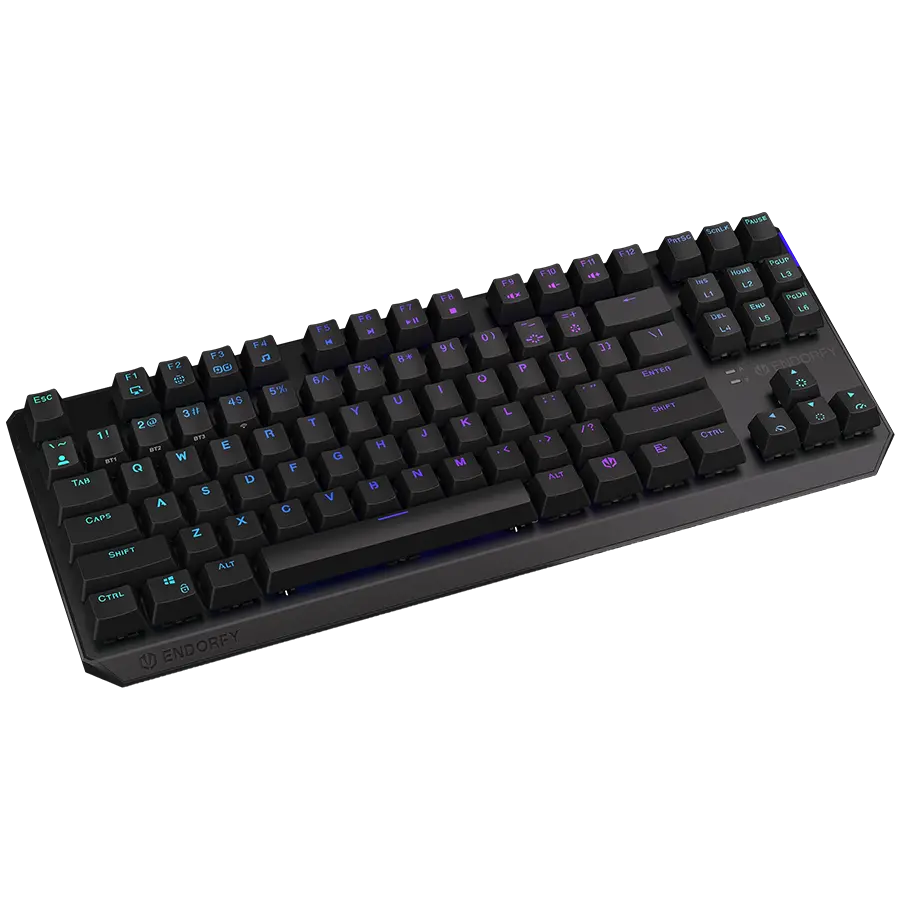 Endorfy Thock TKL Wireless Red Gaming Keyboard, Kailh Box Red Mechanical Switches, Double Shot PBT Keycaps, ARGB, Hot-swappable switches, Connections: BT/2.4GHz/USB, 2 Year Warranty - image 1
