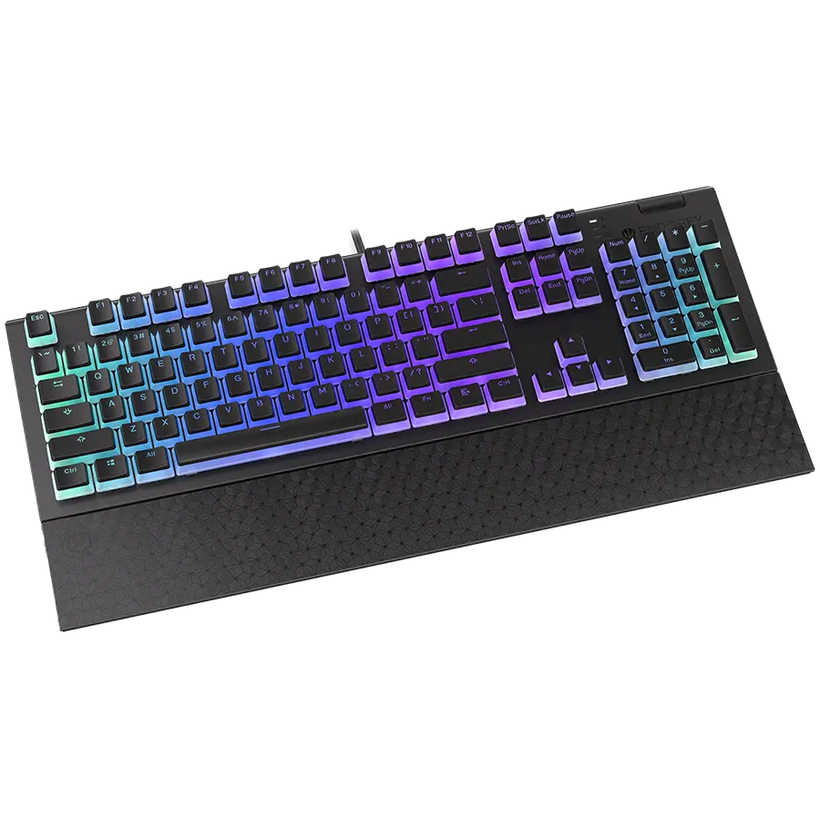 Endorfy Omnis Pudding Brown Gaming Keyboard, Kailh Brown Mechanical Switches, Double Shot PBT Pudding Keycaps, Volume Wheel, Magnetic Wrist Rest, ARGB, USB Cable, 2 Year Warranty