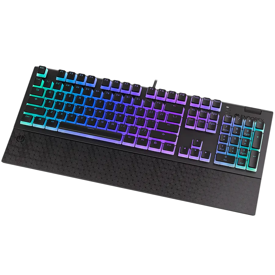 Endorfy Omnis Pudding Brown Gaming Keyboard, Kailh Brown Mechanical Switches, Double Shot PBT Pudding Keycaps, Volume Wheel, Magnetic Wrist Rest, ARGB, USB Cable, 2 Year Warranty - image 1