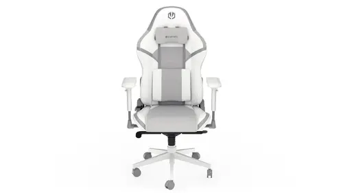Endorfy Scrim Onyx White Gaming Chair, PU Leather + Breathable Fabric, Cold-pressed Foam, Memory Foam Cushions, Class 4 Gas Lift Cylinder, 4D Adjustable Armrest, Adjustable Headrest, White, 2 Year Warranty - image 1