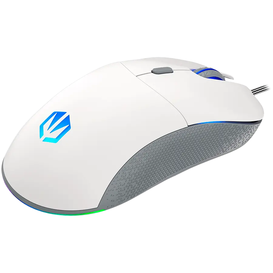 Endorfy GEM Plus Onyx White Gaming Mouse, PIXART PAW3370 Optical Gaming Sensor, 19000DPI, 67G Lightweight design, KAILH GM 8.0 Switches, 1.8M Paracord Cable, PTFE Skates, ARGB lights, 2 Year Warranty - image 2