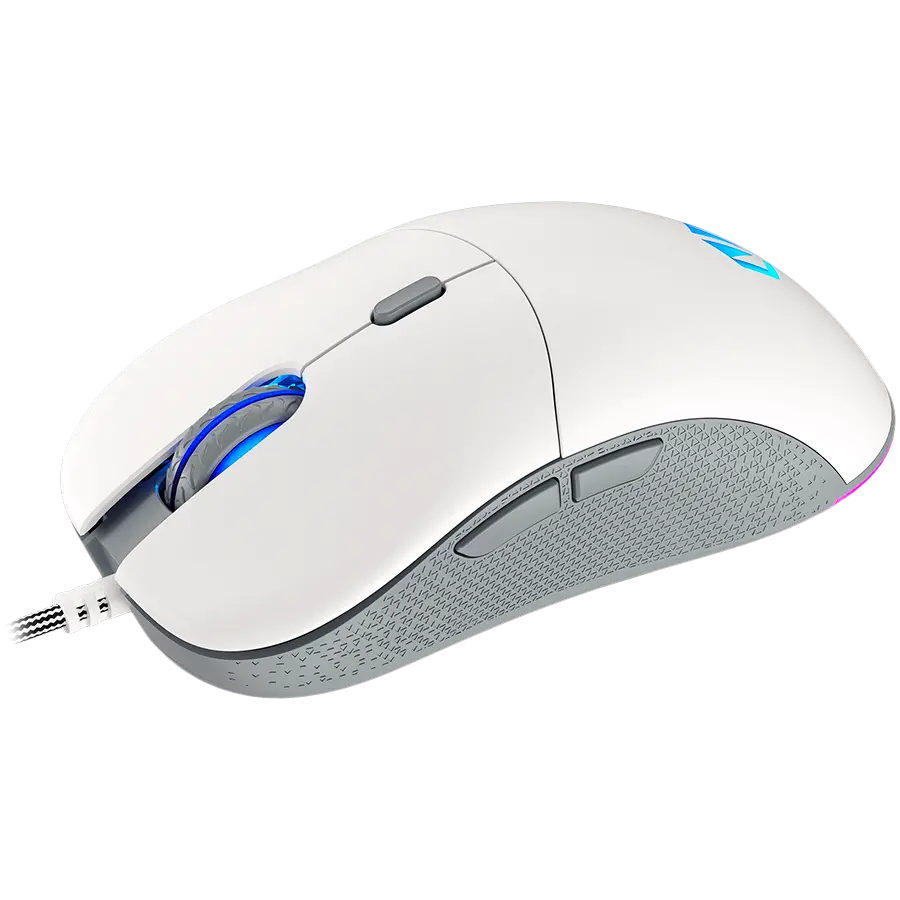 Endorfy GEM Plus Onyx White Gaming Mouse, PIXART PAW3370 Optical Gaming Sensor, 19000DPI, 67G Lightweight design, KAILH GM 8.0 Switches, 1.8M Paracord Cable, PTFE Skates, ARGB lights, 2 Year Warranty - image 3