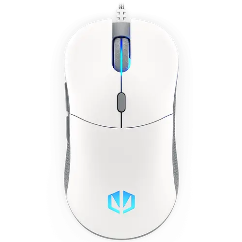 Endorfy GEM Plus Onyx White Gaming Mouse, PIXART PAW3370 Optical Gaming Sensor, 19000DPI, 67G Lightweight design, KAILH GM 8.0 Switches, 1.8M Paracord Cable, PTFE Skates, ARGB lights, 2 Year Warranty