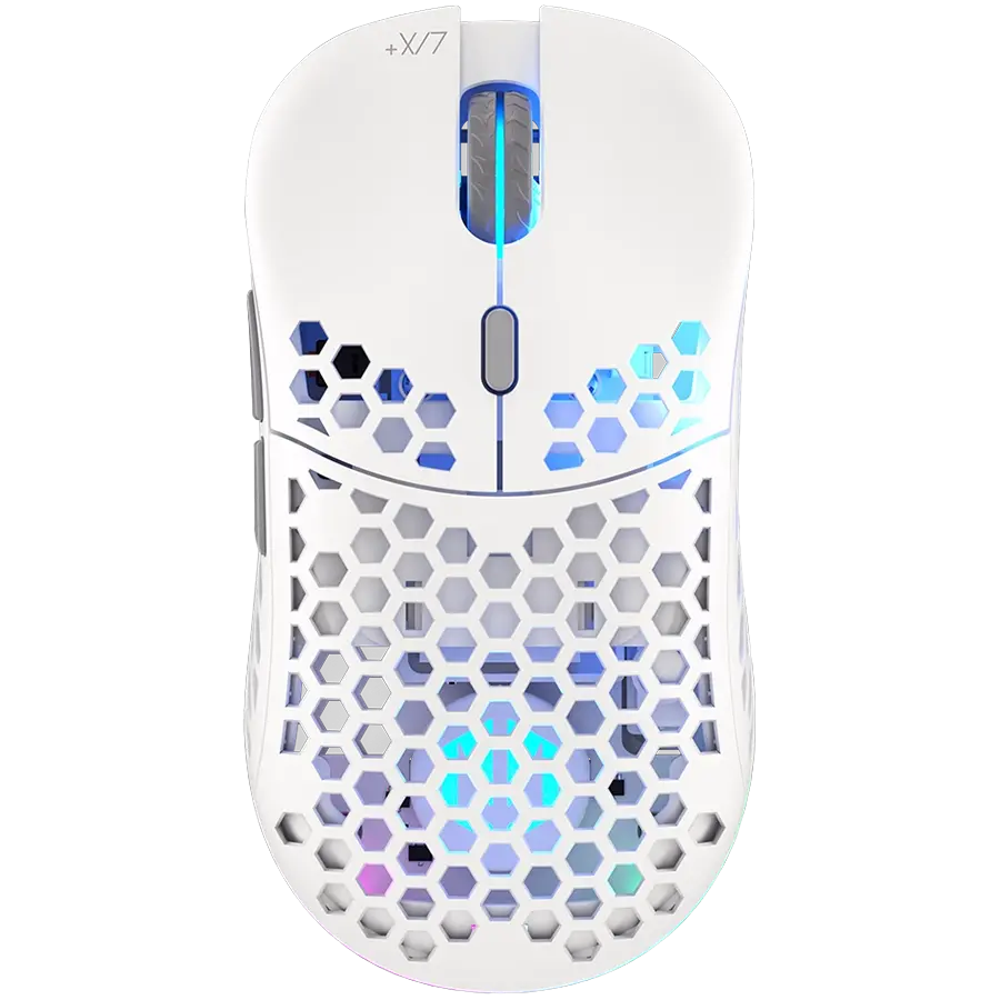 Endorfy LIX Plus Onyx White Wireless Gaming Mouse, PIXART PAW3370 Optical Gaming Sensor, 19000DPI, 69G Lightweight design, KAILH GM 8.0 Switches, 1.6M Paracord Cable, PTFE Skates, ARGB lights, 2 Year Warranty