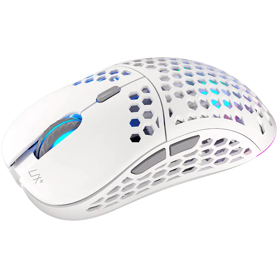 Endorfy LIX Plus Onyx White Wireless Gaming Mouse, PIXART PAW3370 Optical Gaming Sensor, 19000DPI, 69G Lightweight design, KAILH GM 8.0 Switches, 1.6M Paracord Cable, PTFE Skates, ARGB lights, 2 Year Warranty - image 3