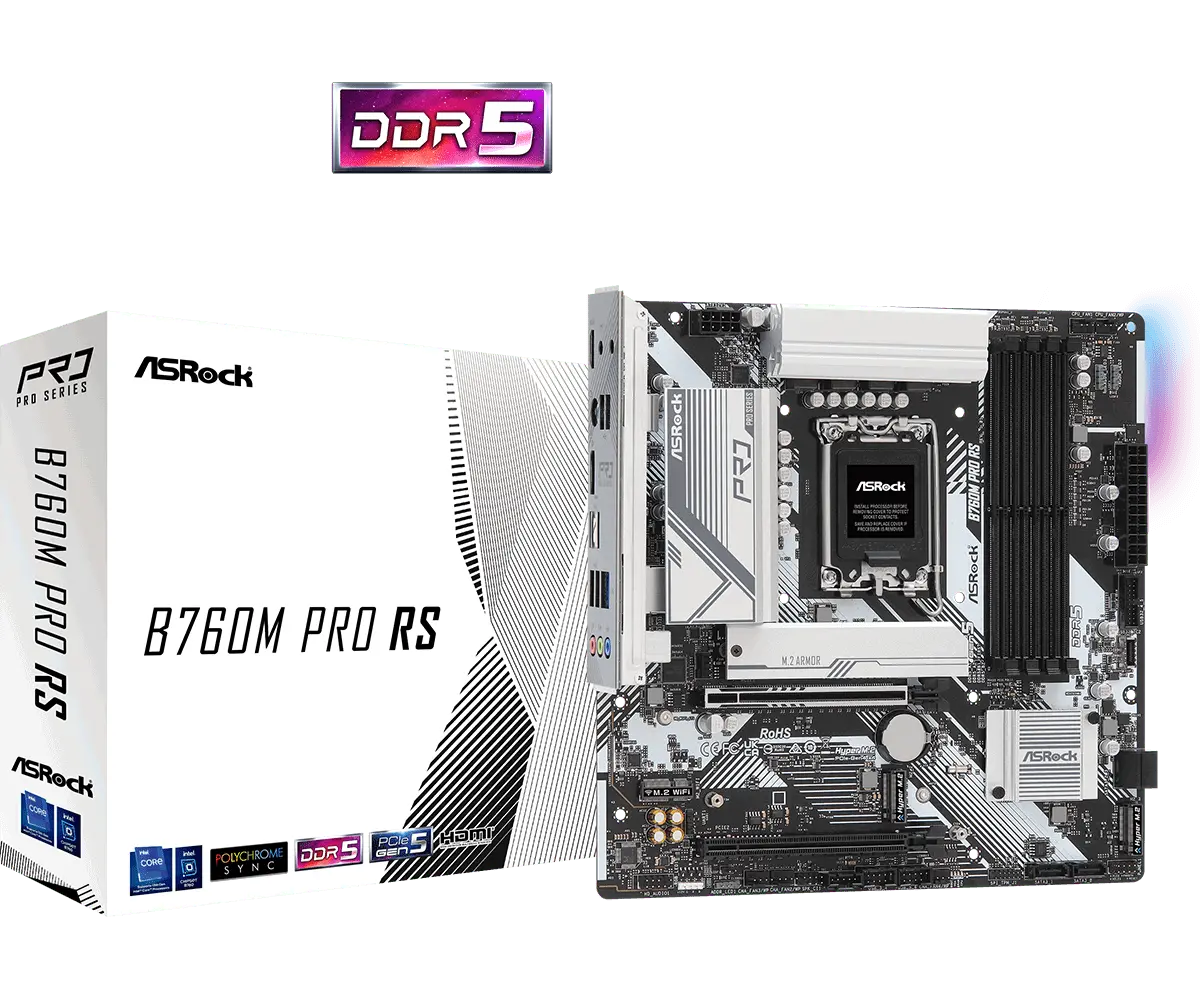 ASROCK B760M Pro RS mATX LGA1700 DDR5