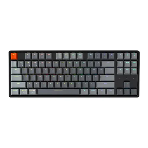 Геймърска Механична клавиатура Keychron K8 Aluminum TKL Gateron Blue Switch RGB LED Gateron Blue Switch ABS - image 2