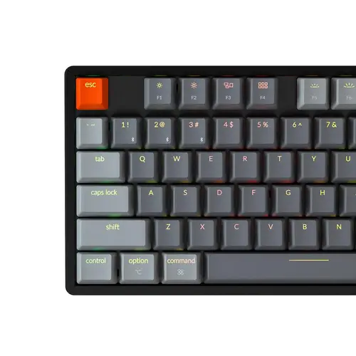 Геймърска Механична клавиатура Keychron K8 Aluminum TKL Gateron Blue Switch RGB LED Gateron Blue Switch ABS - image 3