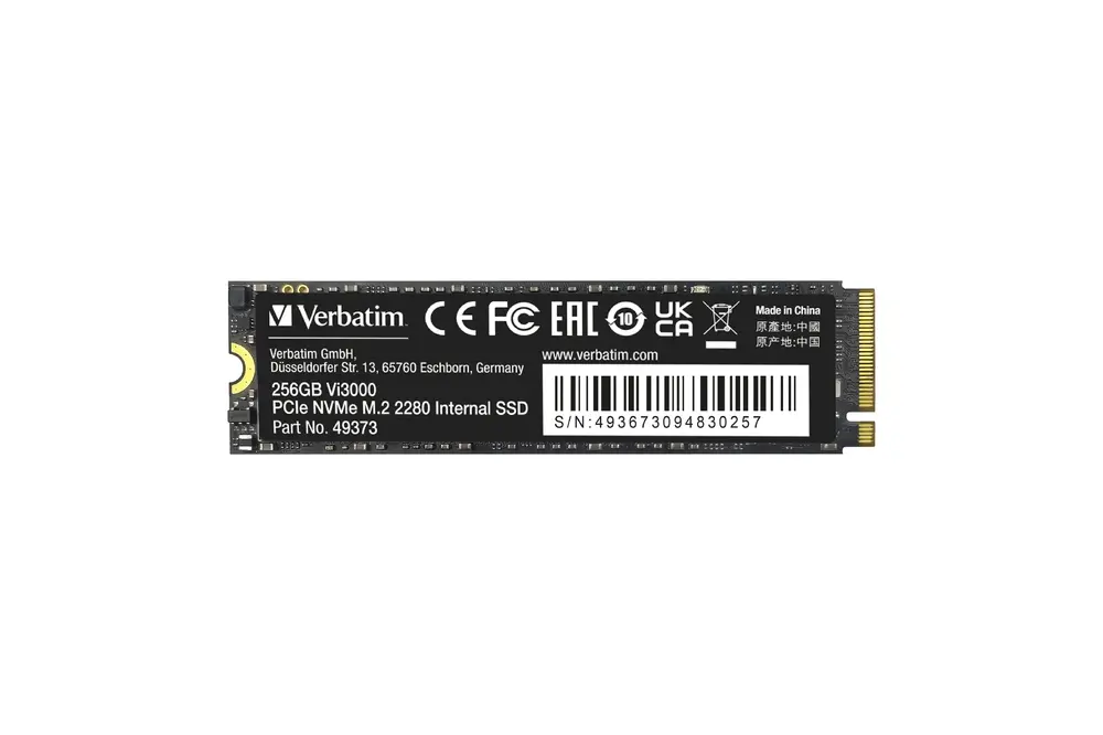 Твърд диск, Verbatim Vi3000 Internal PCIe NVMe M.2 SSD 256GB - image 1