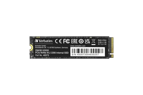 Твърд диск, Verbatim Vi3000 Internal PCIe NVMe M.2 SSD 256GB - image 1
