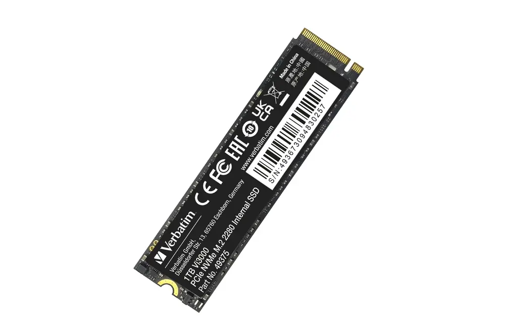 Твърд диск, Verbatim Vi3000 Internal PCIe NVMe M.2 SSD 1TB