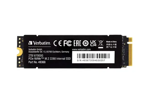 Твърд диск, Verbatim Vi7000G Internal PCIe NVMe M.2 SSD 2TB - image 1