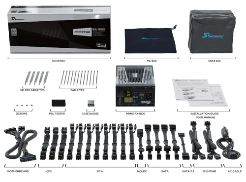 Seasonic захранване PSU 1600W Platinum PCIe Gen 5 - PRIME PX-1600 - SSR-1600PD - image 2