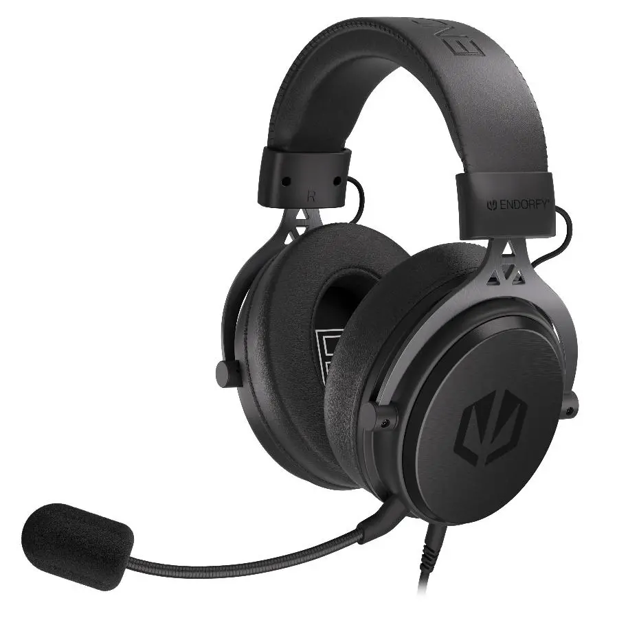 Endorfy Viro Plus USB Căști gaming, Driver 53mm, Spumă cu memorie, Placă de sunet USB 7.1, Microfon detașabil, Pernițe de urechi suplimentare, Mufă