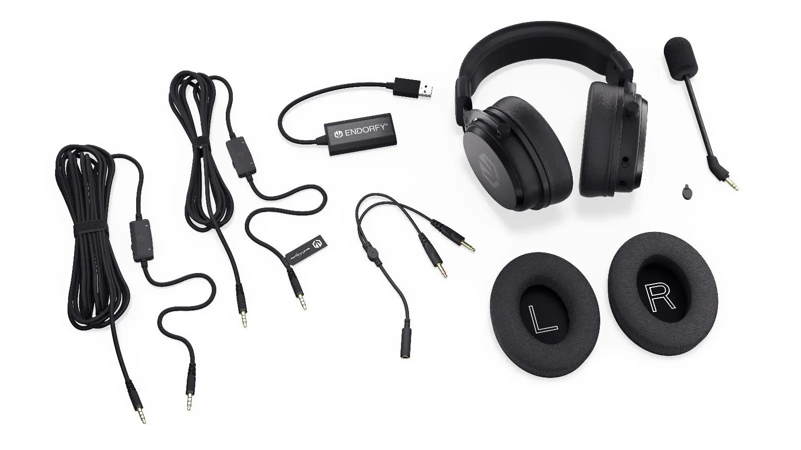 Endorfy Viro Plus USB Căști gaming, Driver 53mm, Spumă cu memorie, Placă de sunet USB 7.1, Microfon detașabil, Pernițe de urechi suplimentare, Mufă - image 12
