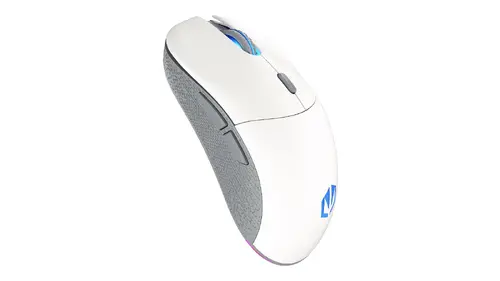 Endorfy GEM Plus Wireless Onyx White Gaming Mouse, PIXART PAW3395 Optical Gaming Sensor, 26000DPI, 74G Lightweight design, KAILH GM 8.0 Switches, 1.6M Paracord Cable, PTFE Skates, ARGB lights, 2 Year Warranty - image 1