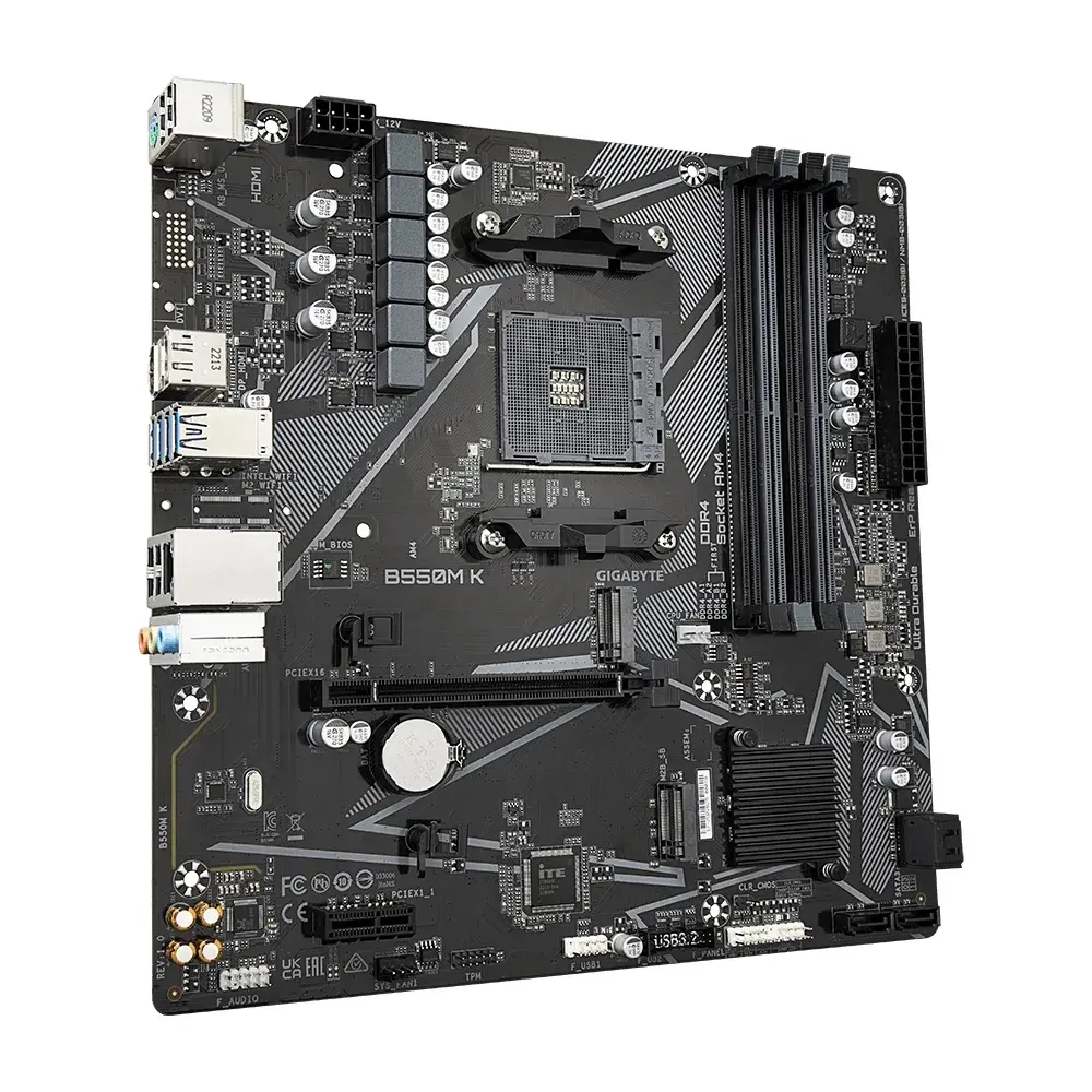 Дънна платка, GIGABYTE GB B550M K /AM4 - image 2