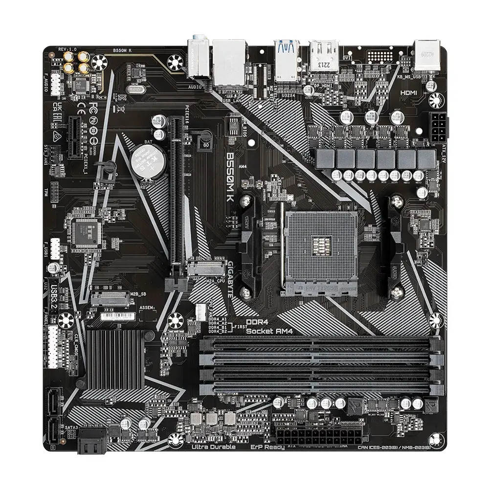 Дънна платка, GIGABYTE GB B550M K /AM4 - image 3