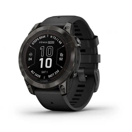 Garmin fēnix® 7 Pro - fēnix® 7 Pro – Sapphire Solar Edition - Carbon Grey DLC Titanium с Black каишка 010-02777-11
