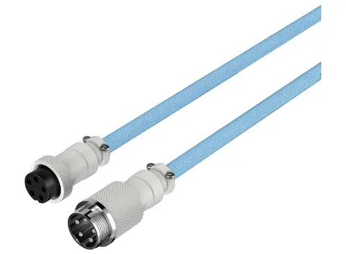 Καλώδιο πληκτρολογίου HyperX Coiled Cable USB-C Light Blue-White - 4