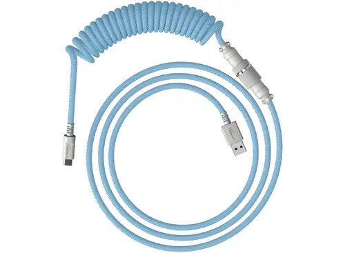 Καλώδιο πληκτρολογίου HyperX Coiled Cable USB-C Light Blue-White - 1