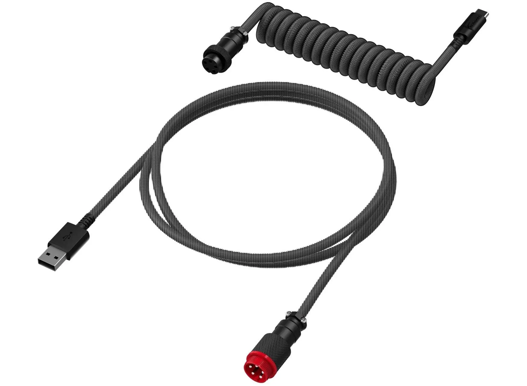 Кабел за клавиатура HyperX Coiled Cable USB-C Gray-Black - image 1