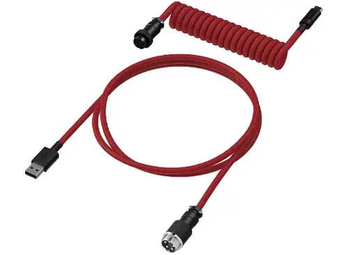 Cablu pentru tastatură HyperX Coiled Cable USB-C Red-Black - 2