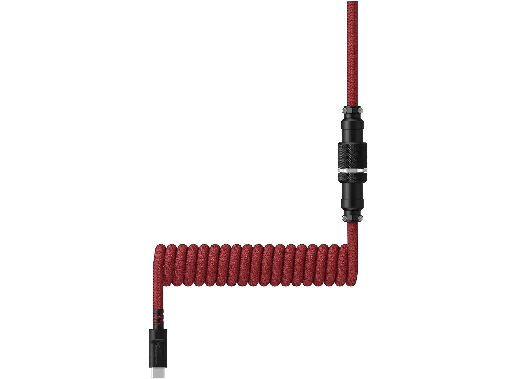 Cablu pentru tastatură HyperX Coiled Cable USB-C Red-Black - image 2