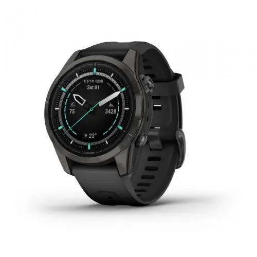 Garmin epix™ Pro (Gen 2) – Sapphire Edition | 42 мм - Carbon Grey DLC Titanium с Black каишка 010-02802-15