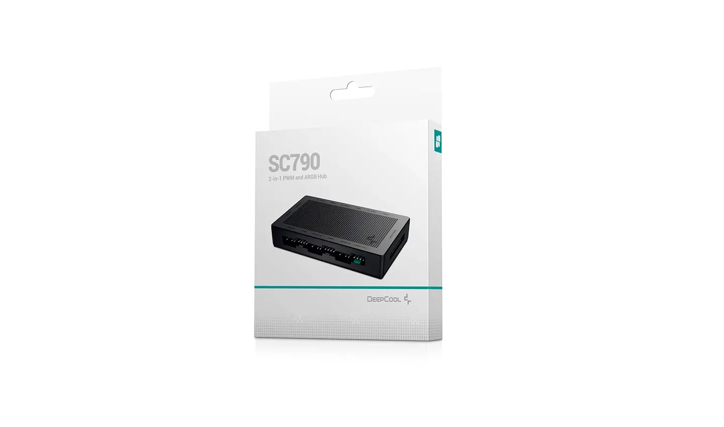 DeepCool splitter pentru ventilatoare Fan Hub - PWM and A-RGB hub (2-in-1) - SC790 - 6 porturi, Magnetic - image 2