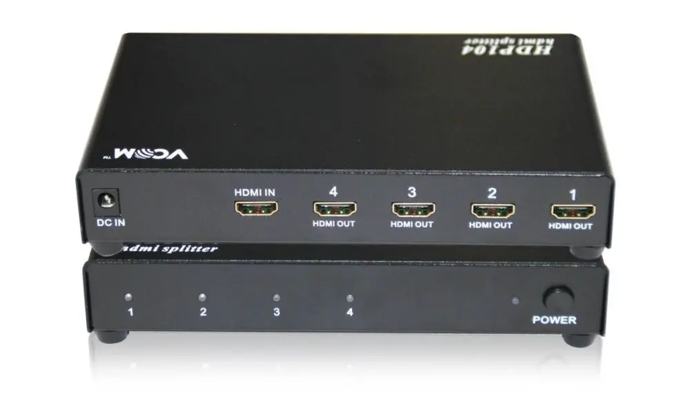 VCom Διαχωριστής HDMI SPLITTER Multiplier 1x4 - DD414A