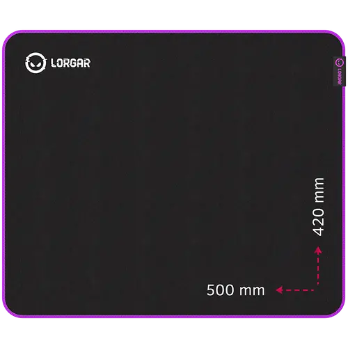 LORGAR Mouse pad Gaming Main 315 Speed negru/violet - 1