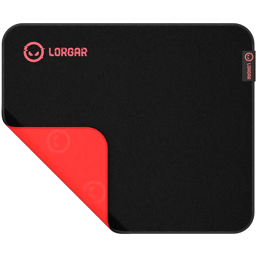 Lorgar Main 323, Gaming mouse pad, Precise control surface, Red anti-slip rubber base, size: 360mm x 300mm x 3mm, weight 0.21kg - image 1