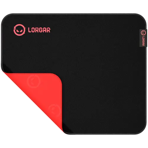 Lorgar Main 323, Gaming mouse pad, Precise control surface, Red anti-slip rubber base, size: 360mm x 300mm x 3mm, weight 0.21kg - image 1
