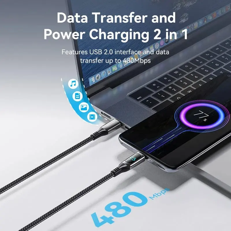 Vention кабел USB2.0 Type-C/Type-C 100W 1.2m - TAYBAV - image 3