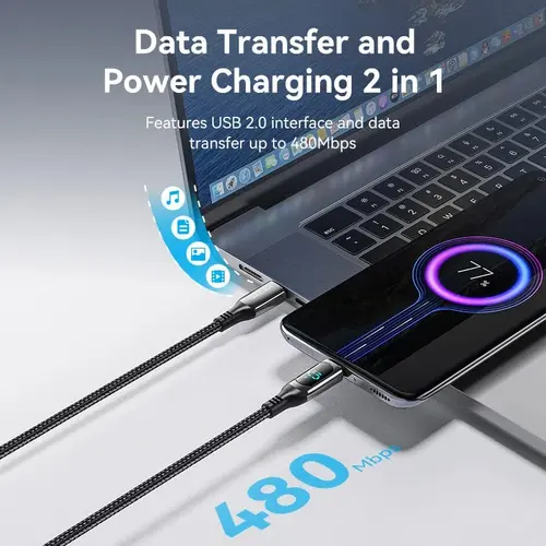 Vention кабел USB2.0 Type-C/Type-C 100W 1.2m - TAYBAV - image 3