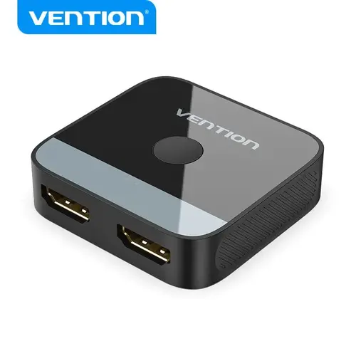Vention Distribuitor comutator HDMI 2.0 Switcher/Splitter cu 2 porturi bidirecțional 4K Negru - AKOB0 - 1