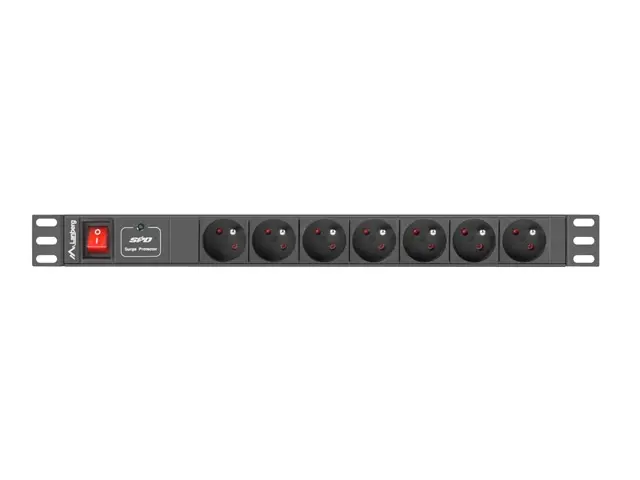 Филтър, Lanberg power distribution unit (PDU) 19"1U 10A 7 SOCKETS 2M, black - image 1