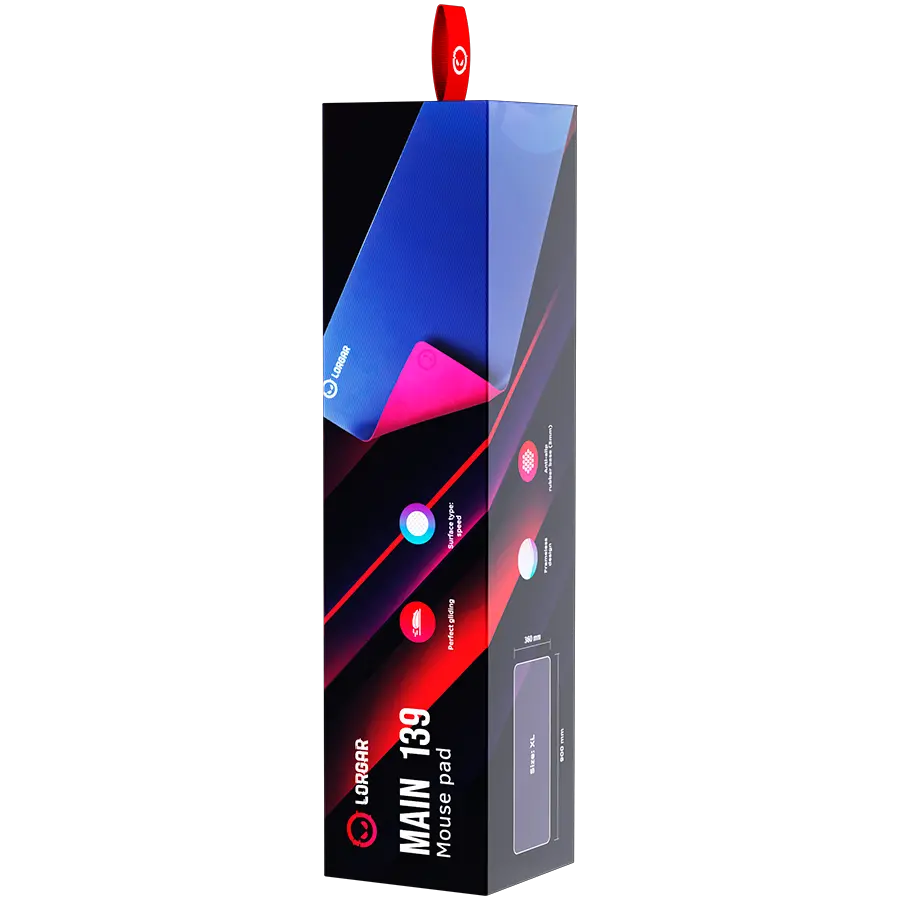 Lorgar Main 139, Gaming mouse pad, High-speed surface, Purple anti-slip rubber base, size: 900mm x 360mm x 3mm, weight 0.6kg - image 6