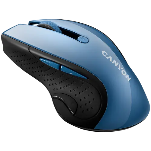 CANYON 2.4Ghz wireless mouse, optical tracking - blue LED, 6 buttons, DPI 1000/1200/1600, Blue Gray pearl glossy - image 1