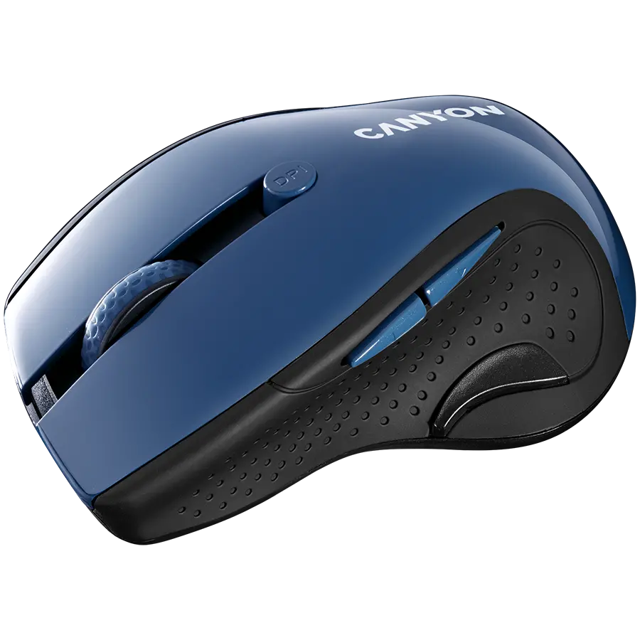 CANYON 2.4Ghz wireless mouse, optical tracking - blue LED, 6 buttons, DPI 1000/1200/1600, Blue Gray pearl glossy - image 2