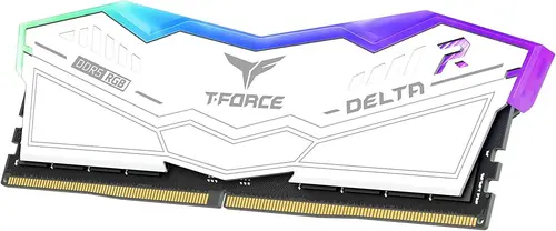 Памет Team Group T-Force Delta RGB White DDR5 32GB (2x16GB) 6000MHz CL38 - image 1
