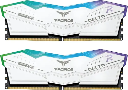Памет Team Group T-Force Delta RGB White DDR5 32GB (2x16GB) 6000MHz CL38