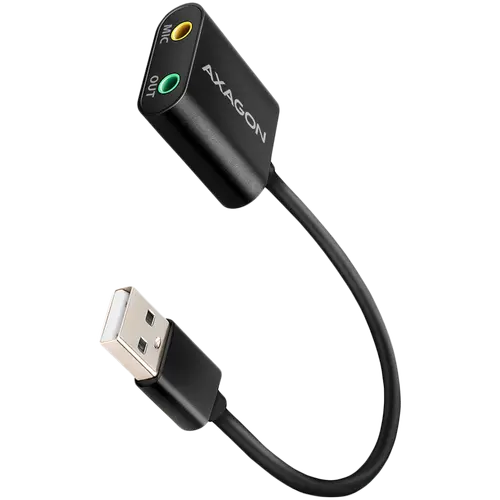 Placă de sunet USB Axagon cu cablu de 15 cm și carcasă metalică - 1
