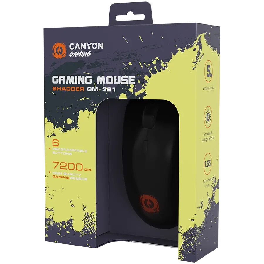CANYON mouse Shadder GM-321 RGB 6buttons Wired Black - image 5