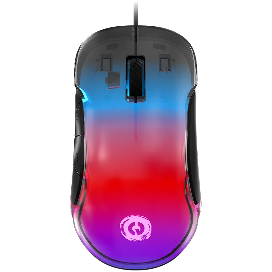 Mouse CANYON Braver GM-728 LED Crystal 7 butoane cu fir negru
