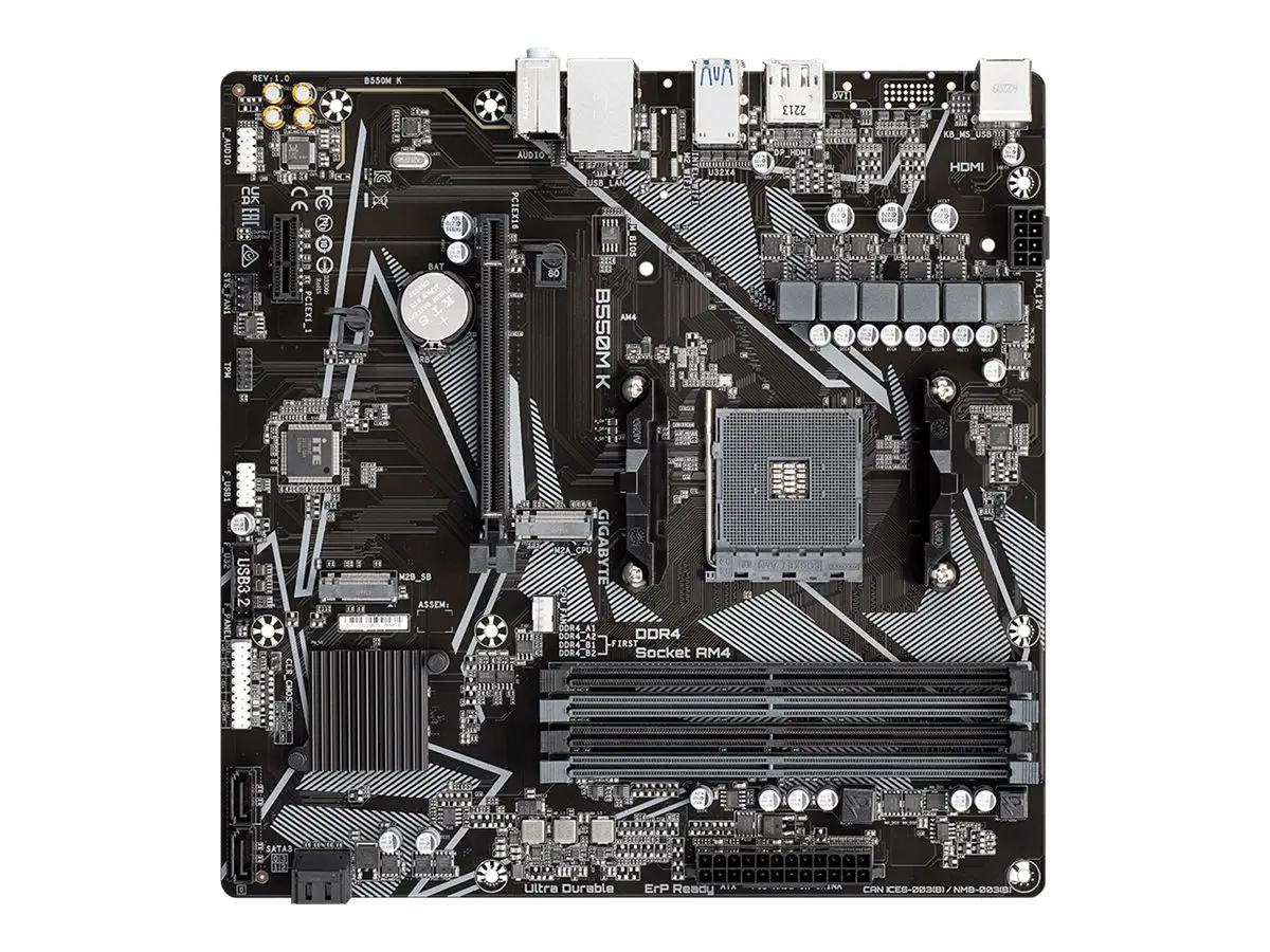 Дънна платка GIGABYTE B550M K 4 x DDR4 - image 2